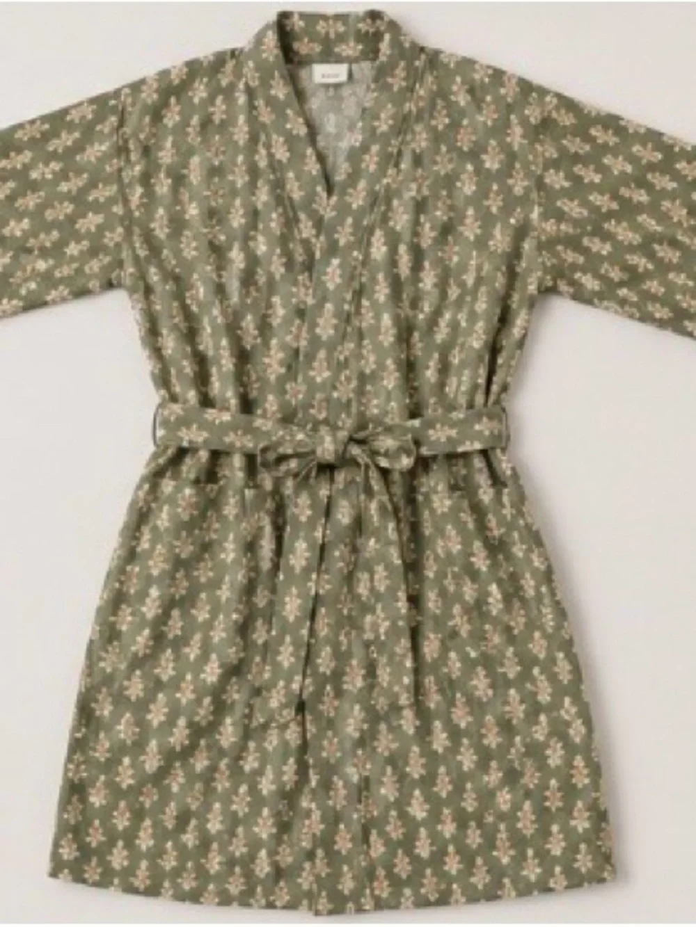 Floral Waffle Bath Robe Green/Pink - Threshold - Picture 5 of 13